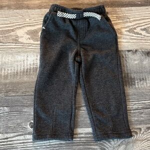 Dip Charcoal Joggers with Patterned Waistband